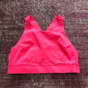Lululemon neon pink bra Sz 10